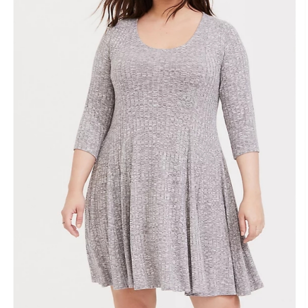 Torrid Super Soft Ribbed Fluted Dress